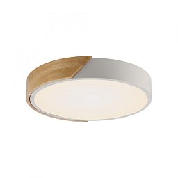 Obrázek pro produkt BILA LED stropní svítidlo kruhové bílé dřevodekor nadčasový design 3000K - JUST LIGHT