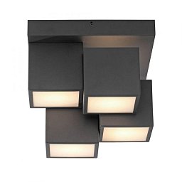 Obrázek pro produkt TETRIS LED stropní svítidlo černé tvar kostky s přímým a nepřímým osvětlením do obývacího pokoje 3000K - JUST LIGHT