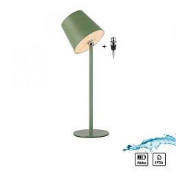 Obrázek pro produkt BOTERIA LED lampička na láhev, nabíjecí, s přídavnou nohou, zelená barva 3000K - JUST LIGHT