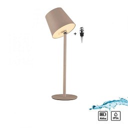 Obrázek pro produkt BOTERIA LED lampička na láhev, nabíjecí, s přídavnou nohou, písková barva 3000K - JUST LIGHT