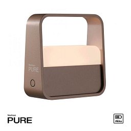 Obrázek pro produkt LED stolní lampa Pure Go bronz na baterie dotykový vypínač USB 2700K - PAUL NEUHAUS