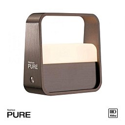 Obrázek pro produkt LED stolní lampa Pure Go tmavá hnědá na baterie dotykový vypínač USB 2700K - PAUL NEUHAUS