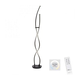 Obrázek pro produkt LED stojací svítidlo černé zakřivené stmívatelné dálkový ovladač CCT 2700-5000K - PAUL NEUHAUS