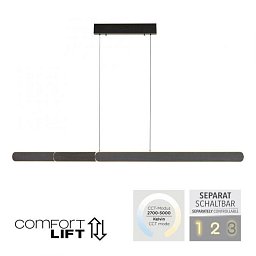 Obrázek pro produkt LED závěsné svítidlo ADRIANA černá nastavitelná výška CCT 2700-5000K - PAUL NEUHAUS
