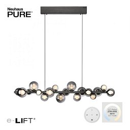 Obrázek pro produkt LED závěsné svítidlo PURE E-Popup elektrické 2700-5000K platina / kouřová / satin - PAUL NEUHAUS