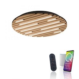 Obrázek pro produkt LED nástěnné a stropní svítidlo Q-AKUSTIK dřevo, přírodní Smarthome ZigBee 2700-5000K - PAUL NEUHAUS