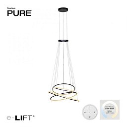 Obrázek pro produkt LED závěsné svítidlo PURE E-Flying Rings elektrické 2700-5000K šedá mystic - PAUL NEUHAUS