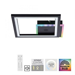 Obrázek pro produkt LED stropní svítidlo reproduktor Bluetooth černá Rainbow RGB 2700-5000K - JUST LIGHT