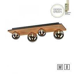 Obrázek pro produkt stropní svítidlo GREEN dřevo, přírodní hranaté dub s akustickým panelem - JUST LIGHT