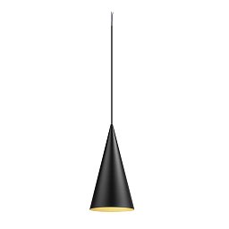 Obrázek pro produkt MAGICO 20 závěsné svítidlo, E27, délka závěsu 180cm, 1x max. 10W, matná černá/zlatá - BIG WHITE (SLV)
