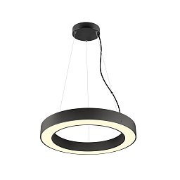 Obrázek pro produkt MEDO® RING 60 závěsné svítidlo, délka závěsu 300 cm, 3000/4000K, 110°, DALI, dotykové, černé - BIG WHITE (SLV)