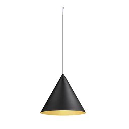 Obrázek pro produkt MAGICO 38 závěsné svítidlo, E27, délka závěsu 180cm, 1x max. 10W, matná černá / zlatá - BIG WHITE (SLV)