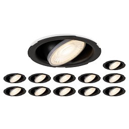 Obrázek pro produkt Sada sestávající z 12 x UNIVERSAL DOWNLIGHT PHASE IP20 38° bez krytu. - BIG WHITE (SLV)
