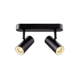 Obrázek pro produkt NOBLO® nástěnná a stropní svítidla, double, kulatá, 2700K, 12W, PHASE, 32°, černá - BIG WHITE (SLV)