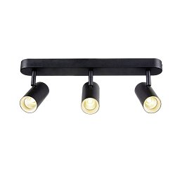 Obrázek pro produkt NOBLO® nástěnné a stropní svítidlo, trojité, kulaté, 2000-3000K, 22W, Dim-to-Warm, PHASE, 36°, černé - BIG WHITE (SLV)
