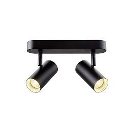 Obrázek pro produkt NOBLO® nástěnný a stropní svítidlo, double, kulaté, 3000K, 12W, PHASE, 32°, černé - BIG WHITE (SLV)