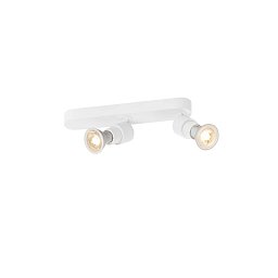 Obrázek pro produkt PURI 2.0 Basic nástěnné a stropní svítidlo, asymetrické, kulaté, 2 x max. 6W GU10, bílé - BIG WHITE (SLV)