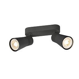 Obrázek pro produkt PURI 2.0 Cone nástěnné a stropní svítidlo pro povrchovou montáž, dlouhé, 2 x max. 6 W GU10, černé - BIG WHITE (SLV)