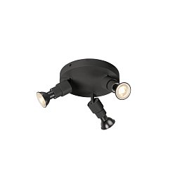 Obrázek pro produkt PURI 2.0 Basic nástěnný a stropní svítidlo, kulaté, 3 x max. 6W GU10, černé - BIG WHITE (SLV)