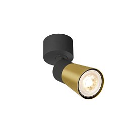Obrázek pro produkt PURI 2.0 Cone nástěnné a stropní svítidlo, 1x max. 6W GU10, černá / zlatá - BIG WHITE (SLV)