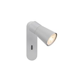 Obrázek pro produkt PURI 2.0 Cone nástěnné a stropní svítidlo, vypínač, obdélníkový, 1x max. 6W GU10, šedá - BIG WHITE (SLV)