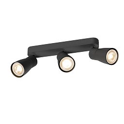Obrázek pro produkt PURI 2.0 Dome nástěnné a stropní svítidlo, dlouhé provedení, 3 x max. 6W GU10, černé - BIG WHITE (SLV)