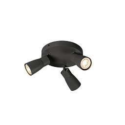 Obrázek pro produkt PURI 2.0 Dome nástěnné a stropní svítidlo, kulaté, 3 x max. 6W GU10, černé - BIG WHITE (SLV)