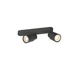 Obrázek pro produkt PURI 2.0 Tube nástěnné a stropní svítidlo, asymetrické, 2 x max. 6W GU10, černé - BIG WHITE (SLV)