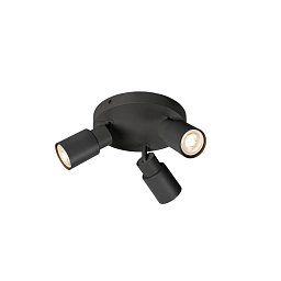Obrázek pro produkt PURI 2.0 Tube nástěnné a stropní svítidlo, kulaté, 3 x max. 6W GU10, černá - BIG WHITE (SLV)
