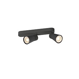 Obrázek pro produkt PURI 2.0 Cone nástěnné a stropní svítidlo, asymetrické, 2 x max. 6W GU10, černé - BIG WHITE (SLV)