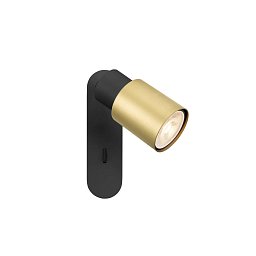 Obrázek pro produkt PURI 2.0 Tube nástěnné a stropní svítidlo, vypínač, obdélníkový, 1x max. 6W GU10, černá / zlatá - BIG WHITE (SLV)