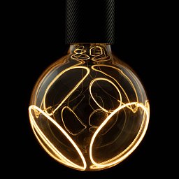 Obrázek pro produkt LED Globe 125 2x schräge Soft Curve LED žárovka, kouřový efekt, E27, PHASE, 6W, 1900K - BIG WHITE (SLV)