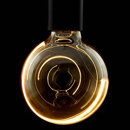 Obrázek pro produkt LED Iluze Globe 125 Crescent nakloněná LED žárovka, kouřová, E27, PHASE, 6W, 1900K - BIG WHITE (SLV)