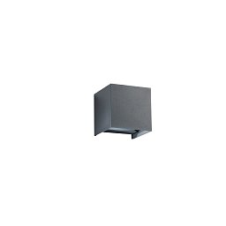 Obrázek pro produkt Nástěnné svítidlo LED ALFA antracit 2x10 W 1800 lm CCT 3000-4000 K IP54 12x12x12 cm - FANEUROPE
