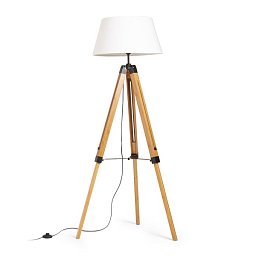 Obrázek pro produkt ALVIS/AMBITUS 46 stojanová bílá bambus/černá 230V E27 15W - RED - DESIGN RENDL