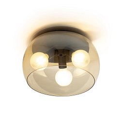 Obrázek pro produkt AMANDA stropní matná černá jantarové sklo 230V E27 3x15W - RED - DESIGN RENDL
