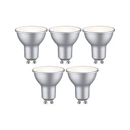 Obrázek pro produkt Standard 230V LED reflektor GU10 5ks sada 4,9W 2700K hliník - PAULMANN