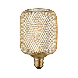 Kovic Glow Standard 230V LED žárovka Zyl E27 4W 1800K stmívatelné mosaz - PAULMANN Obrázek pro produkt Kovic Glow Standard 230V LED žárovka Zyl E27 4W 1800K stmívatelné mosaz - PAULMANN