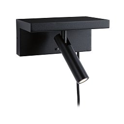 Obrázek pro produkt LED nástěnné svítidlo 3-krokové-stmívatelné Jerik USB C 3000K 230V 2,4W stmívatelné černá mat - PAULMANN