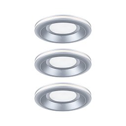 Obrázek pro produkt LED vestavné svítidlo Sormus 3ks sada IP65 kruhové 100mm 3x4,8W / 1,5W / 230V 3000K matný chrom - PAULMANN