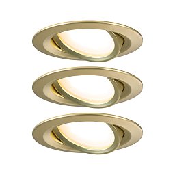 Obrázek pro produkt LED vestavné svítidlo Nova Coin 3ks sada kruhové 84mm 50° Coin 3x6W 230V 2700K zlatá mat - PAULMANN