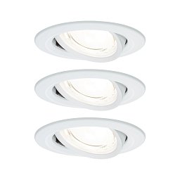 Obrázek pro produkt LED vestavné svítidlo Nova Coin 3ks sada kruhové 84mm 50° 3x2,8W 230V 4000K bílá mat - PAULMANN