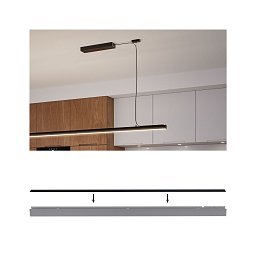 Linion příslušenství rovný kryt černá mat 1000x36mm - PAULMANN Obrázek pro produkt Linion příslušenství rovný kryt černá mat 1000x36mm - PAULMANN