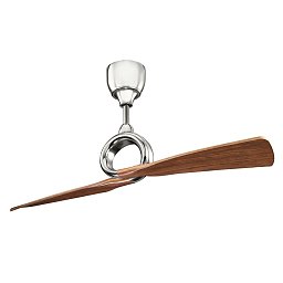 Obrázek pro produkt Stropní ventilátor Link 137cm leštěný nikl / dřevo - Elstead