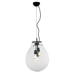 Obrázek pro produkt Závěsné svítidlo Azuma, průhledné, 3xE27, 38x174 cm - FANEUROPE