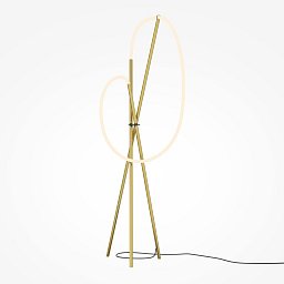 Obrázek pro produkt Stojací lampa Crochet 3000K 36W teplá bílá 2500lm černá/mosaz hliník stmívatelná - MAYTONI