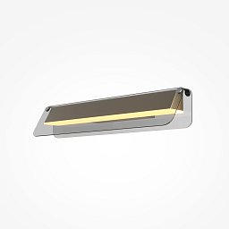 Obrázek pro produkt Nástěnné svítidlo Flat 3000K 10W teplá bílá 1150lm černá/ mosaz kov - MAYTONI