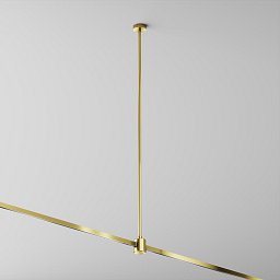 Obrázek pro produkt Stropní upevnění s prodlužovací spojkou 760 mm hliník mosaz pro magnetickou lištu 24V Flarity - MAYTONI