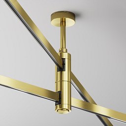 Obrázek pro produkt Stropní upevnění dvojité krátké 78 mm 24V mosaz hliník pro magnetickou lištu Flarity - MAYTONI