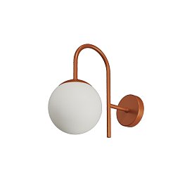 Obrázek pro produkt ANCHA 1 nástěnné skleněné svítidlo terakota / bílá IP40 25W E27 - OSMONT